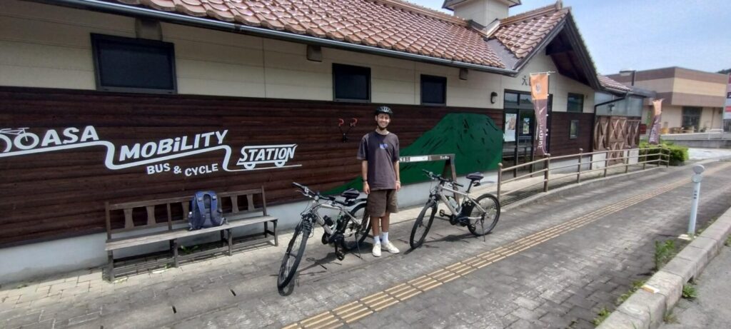 A journey begins! Our enthusiastic cyclist is ready to explore the scenic routes and hidden gems of the countryside. Come join the adventure!